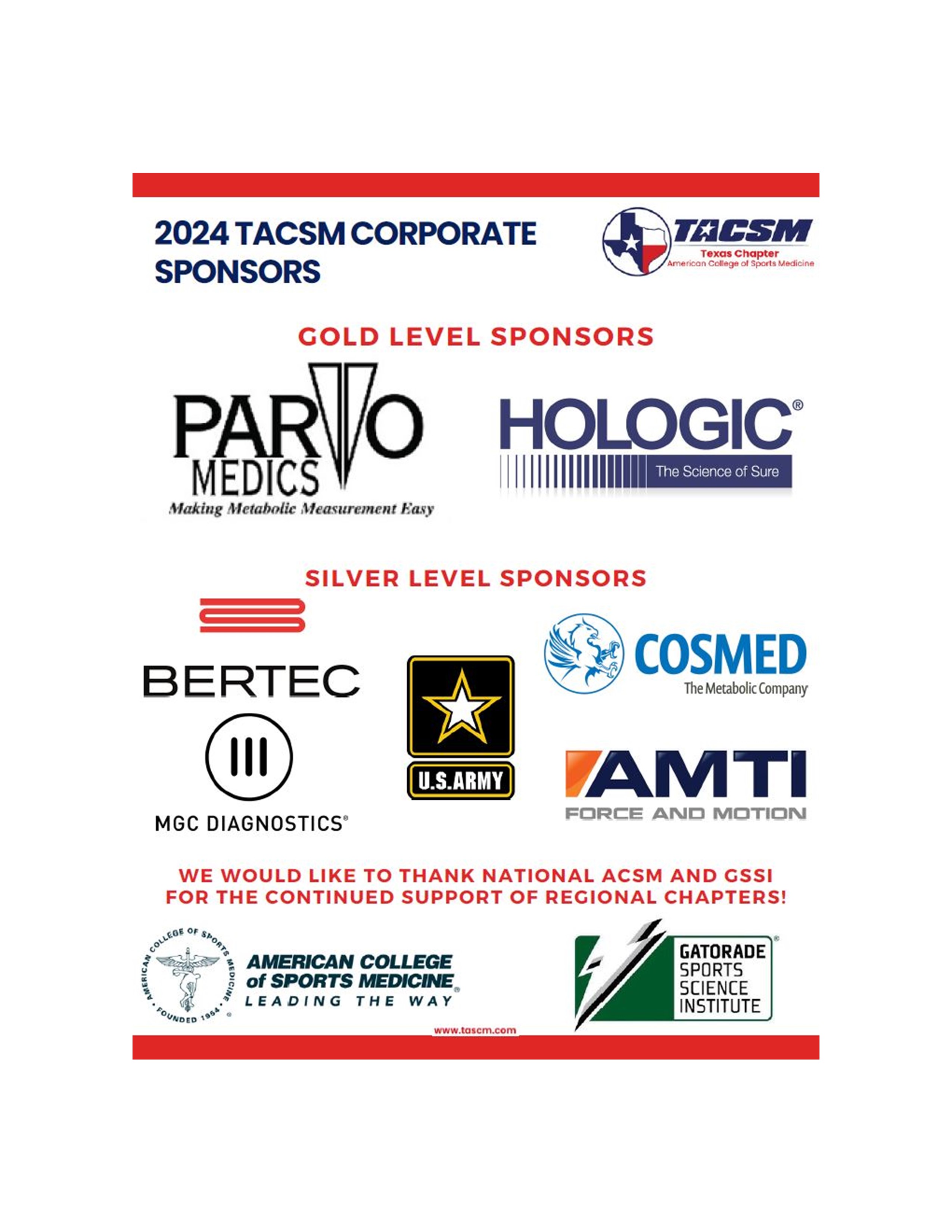 2019 TACSM Sponsor Corporate