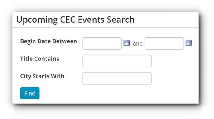 CEC Events Search