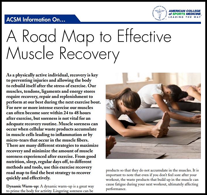 Muscle Recovery Download ACSM