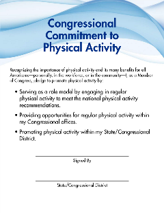 Congressional commitment to physical activity