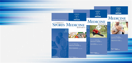 three cover images of current sports medicine reviews from 2020