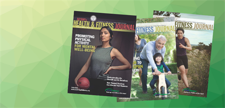 The cover images of ACSM's Health & Fitness Journal from 2020