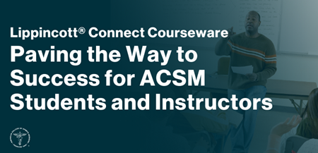 blog cover for lippencott connect courseware featuring a male instructor sitting on a desk