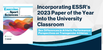 ESSR Journal cover along with blog title and a dark blue and light blue swoosh graphic