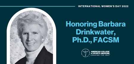 dr barbara drinkwater international womens day 2022