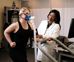 woman performing Vo2 max test