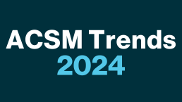 ACSM Trends 2024 on a dark blue background