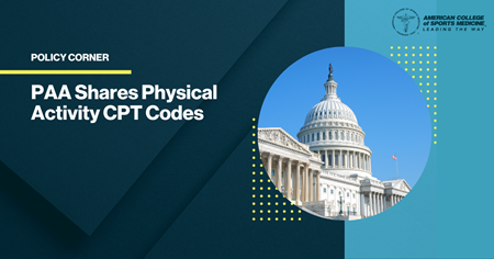 PAA Shares Physical Activity CPT Codes